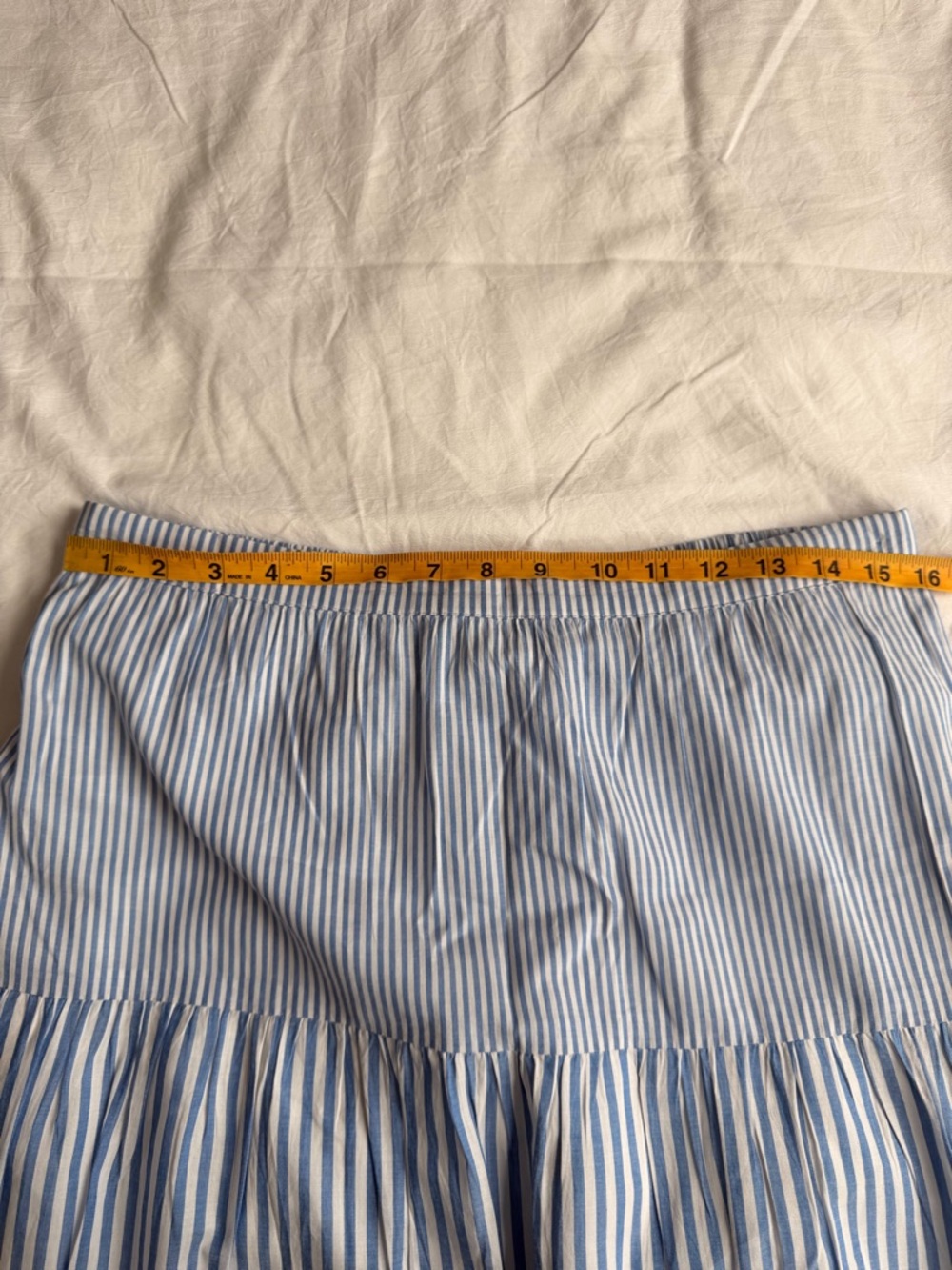 J. Crew Blue and White Striped Tiered Maxi Skirt - Picture 9 of 14